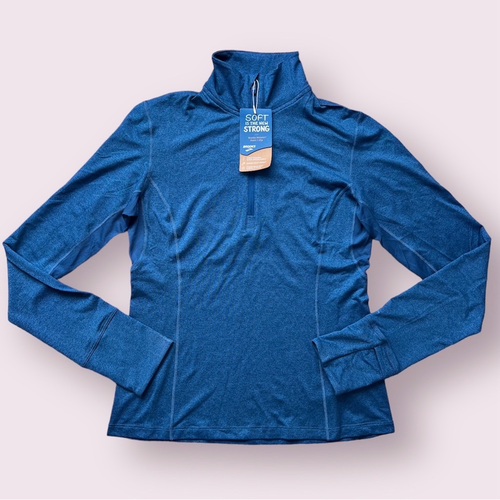 Brooks Dash 1/2 Zip in Heather Blue Ash size S Women’s